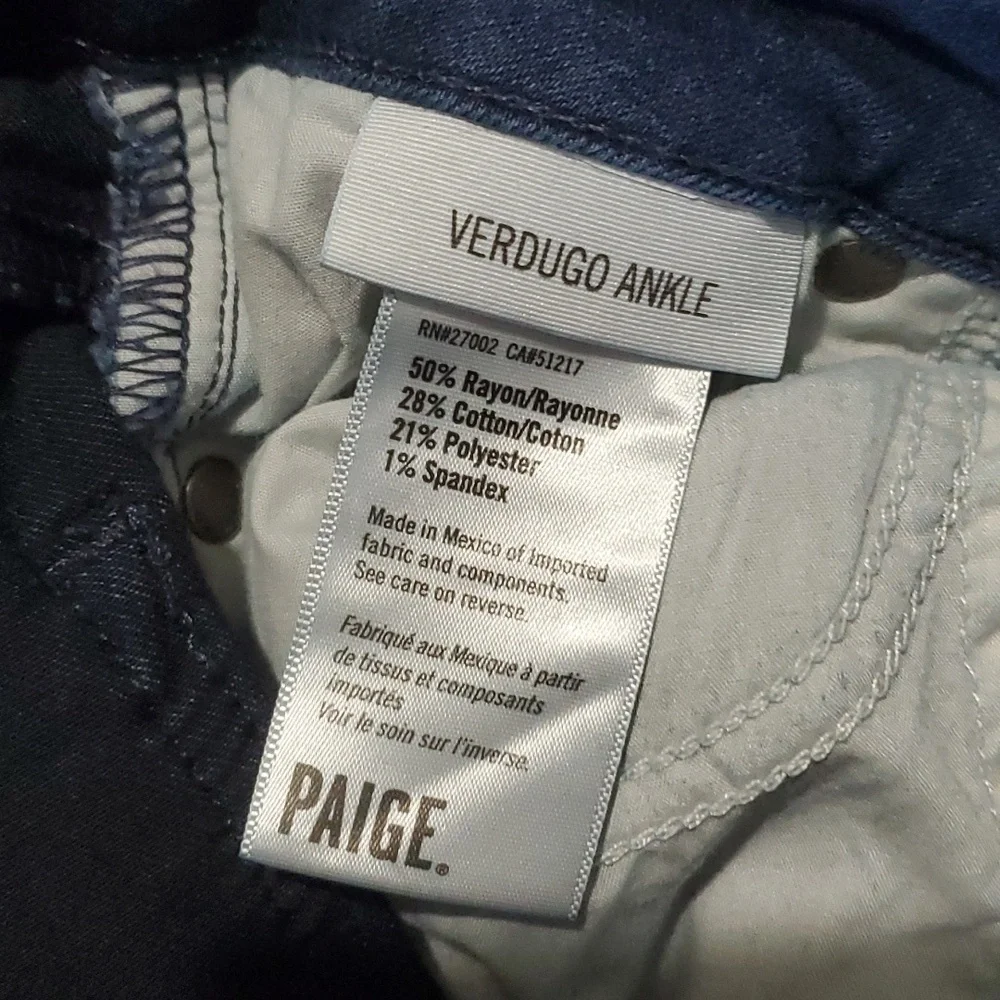 Paige jeans women's size 26 size 2 US dark medium blue Verdugo ankle